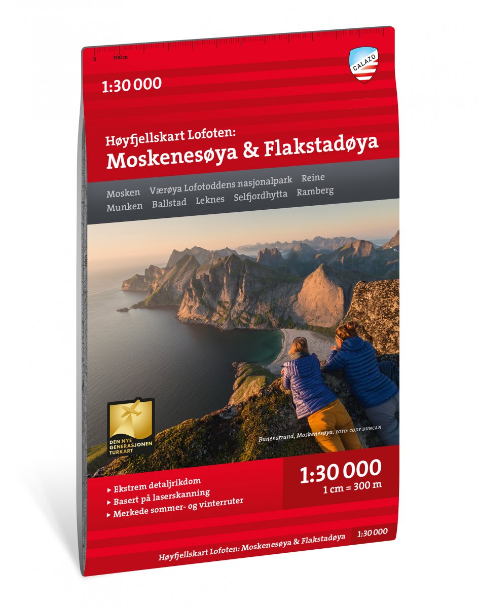 Lofoten: Moskenesöya och Flakstadöya Högfjällskarta Calazo