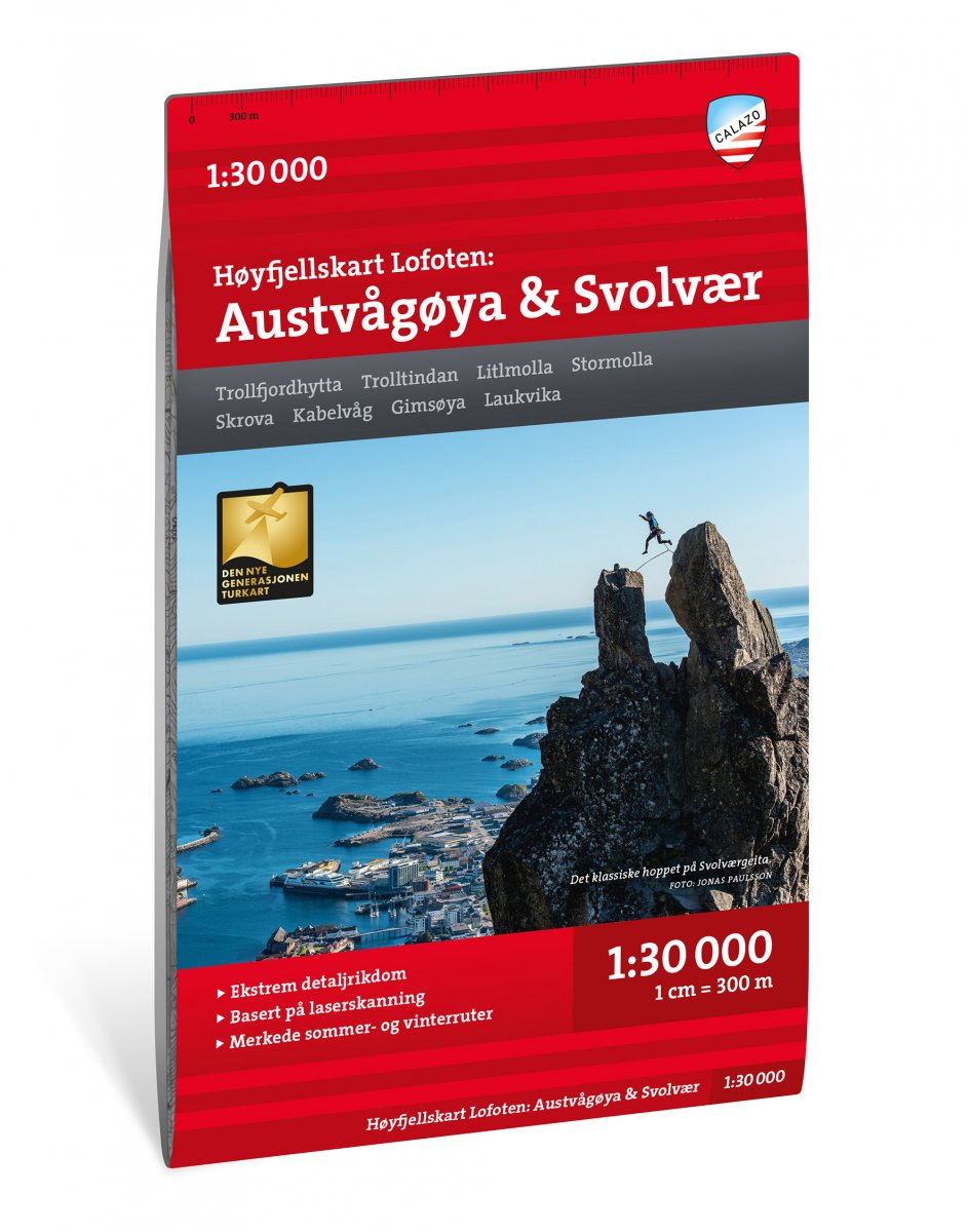 Lofoten: Austvågöya - Svolvaer Högfjällskarta Calazo
