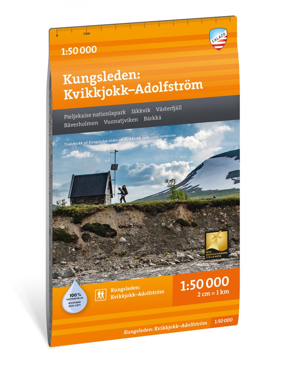 Kungsleden: Kvikkjokk Adolfström 1:50 000 Calazo
