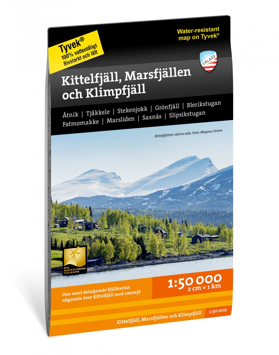 Kittelfjäll, Marsfjäll och Klimpfjäll 1:50 000 Calazo