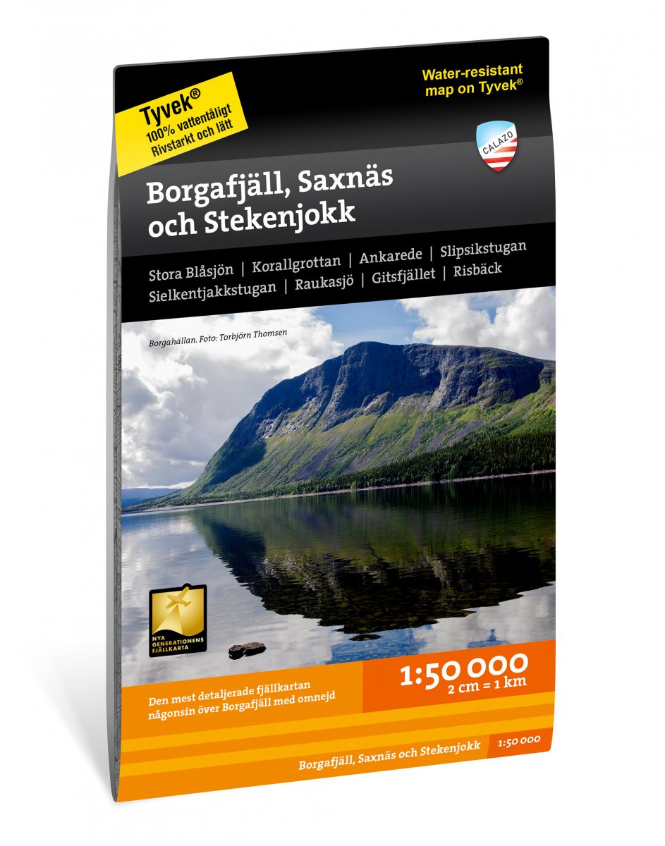Borgafjäll, Saxnäs och Stekenjokk 1:50 000 Calazo