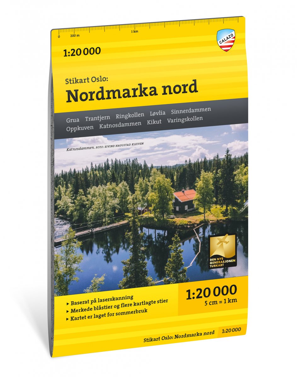 Oslo Nordmarka nord Stigkarta Calazo