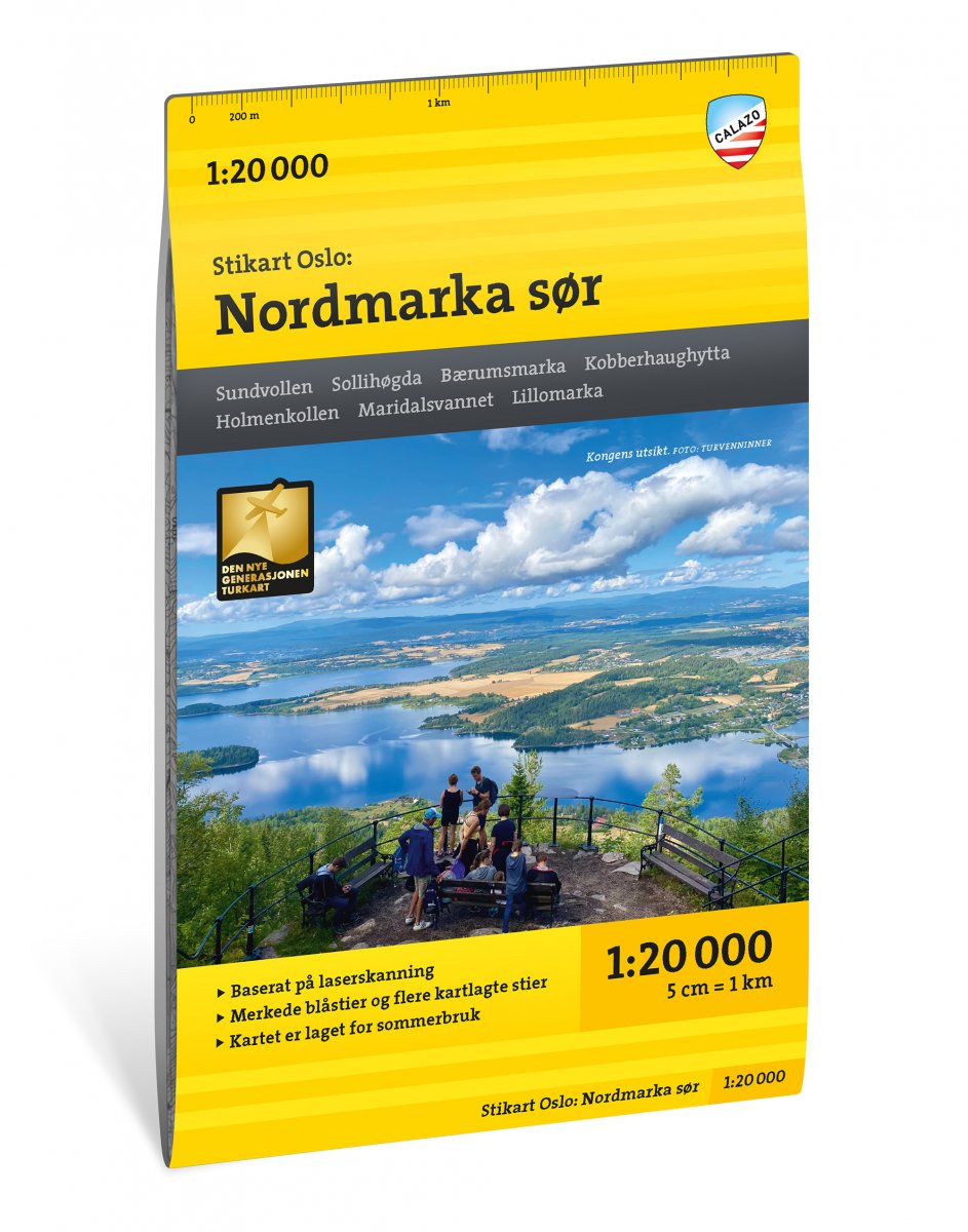 Oslo Nordmarka sör Stigkarta Calazo