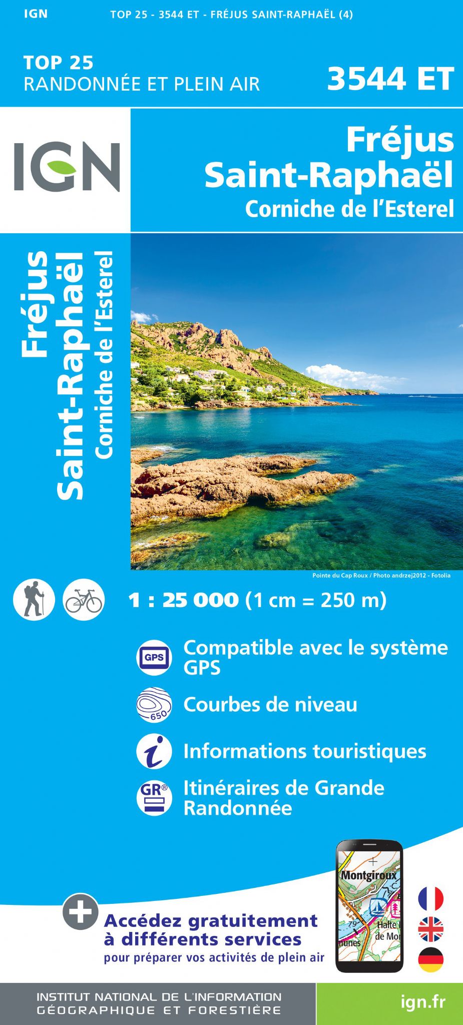 Fréjus Saint-Raphaël Corniche de I´esterelI 3544ET Top25 IGN