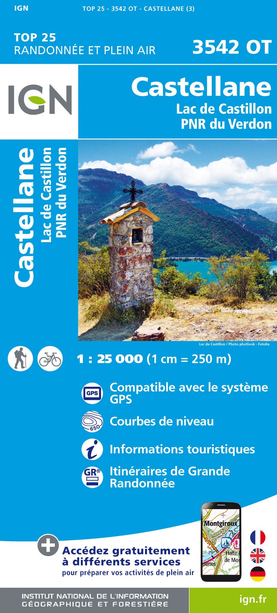 Castellane - Lac de Castillon 3542OT Top25 IGN