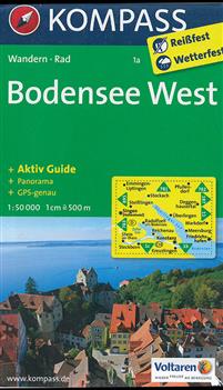 1A Bodensee West Kompass Wanderkarte