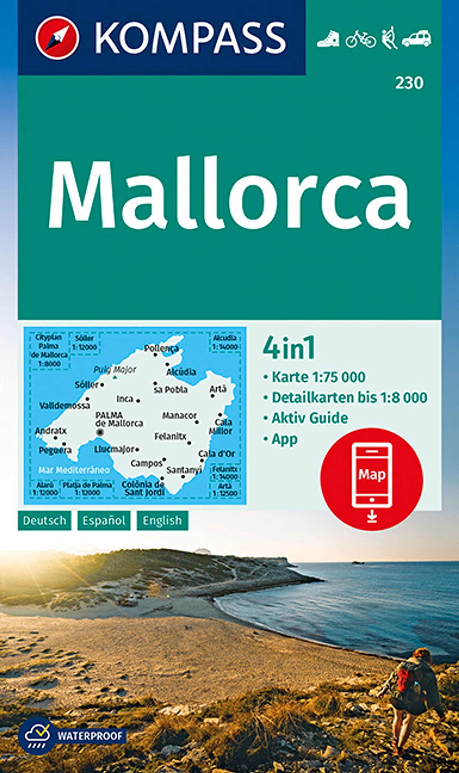 230 Mallorca Kompass Wanderkarte