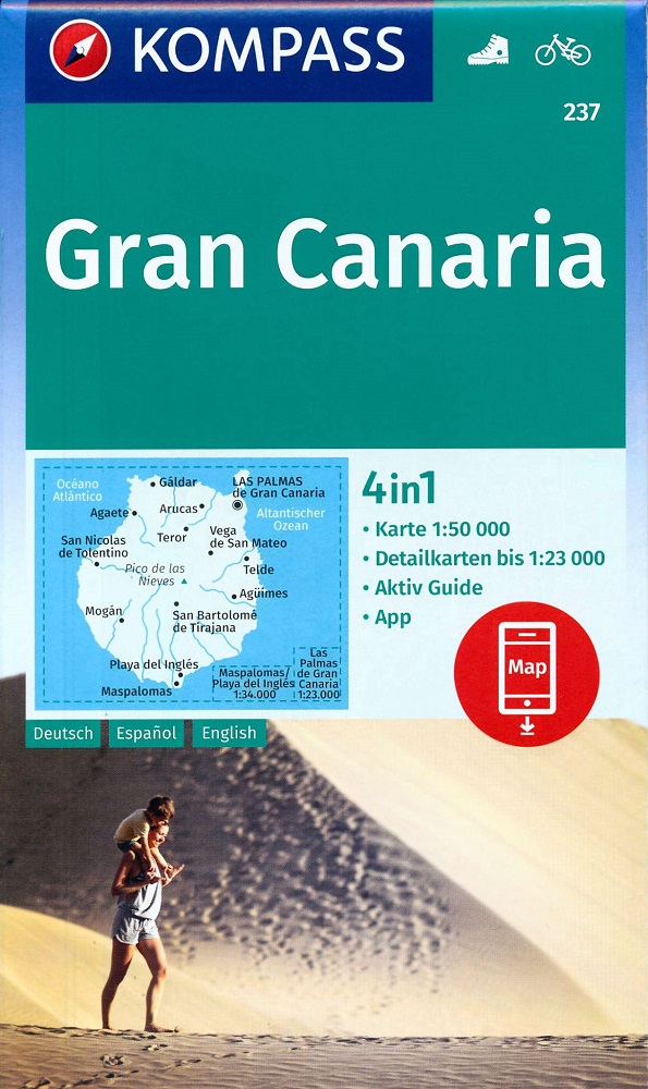 237 Gran Canaria Kompass Wanderkarte