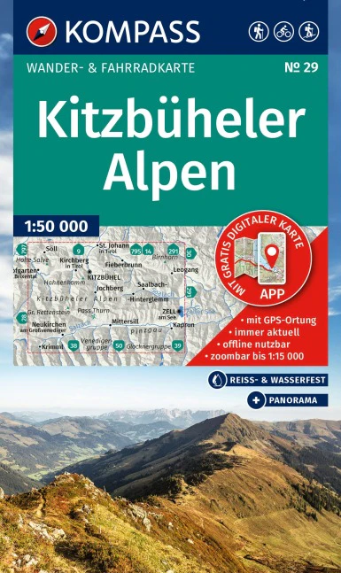 29 Kompass Wanderkarte Kitzbüheler Alpen
