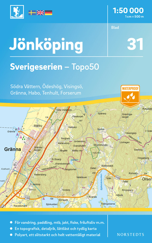 31 Jönköping Sverigeserien 1:50 000
