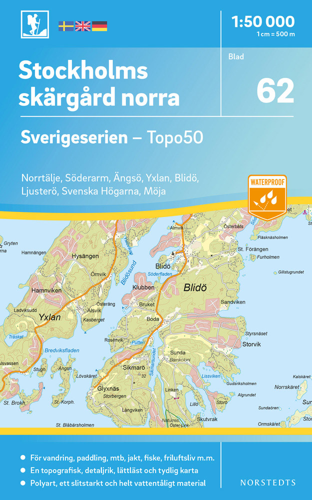 62 Stockholms Skärgård norra Sverigeserien 1:50 000