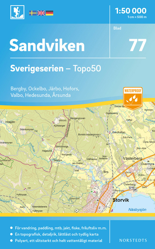 77 Sandviken Sverigeserien 1:50 000