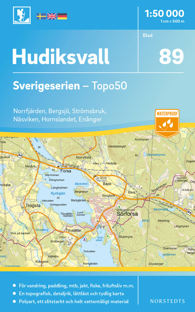 89 Hudiksvall Sverigeserien 1:50 000