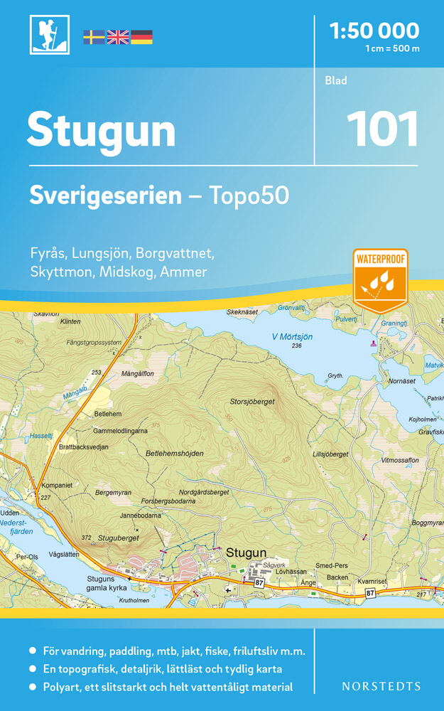 101 Stugun Sverigeserien 1:50 000