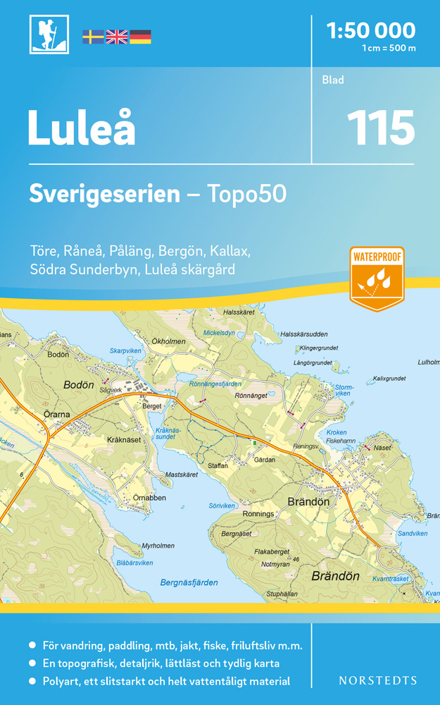 115 Luleå Sverigeserien 1:50 000