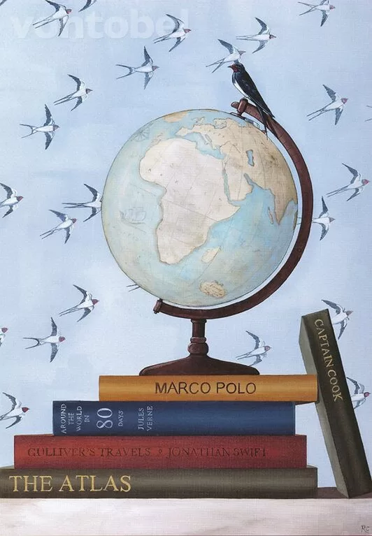 Vykort med kuvert Globe Trotter