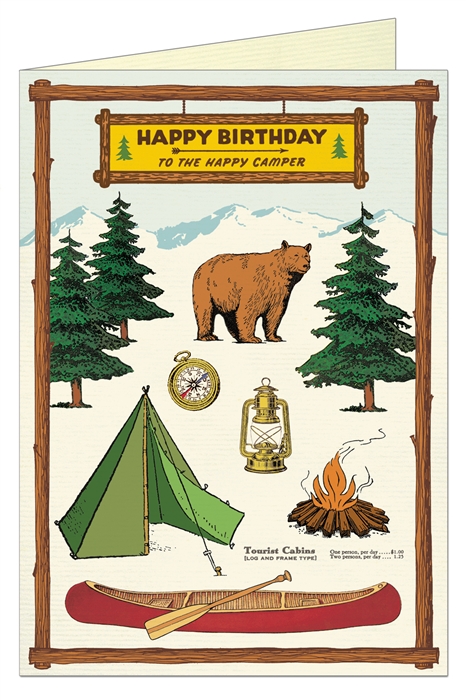 Happy Birthday Camping Greeting Card