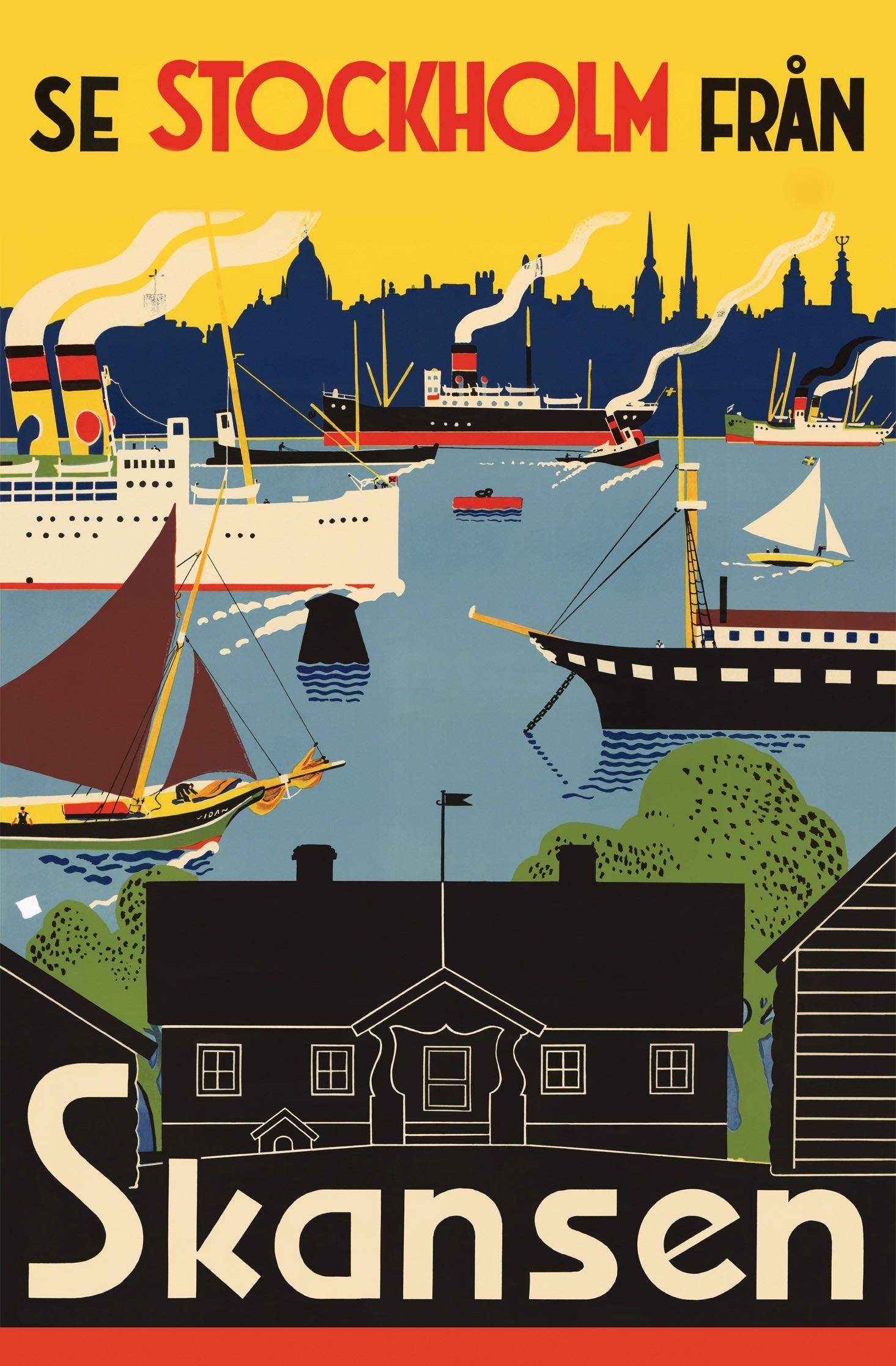 Vykort Se Stockholm från Skansen