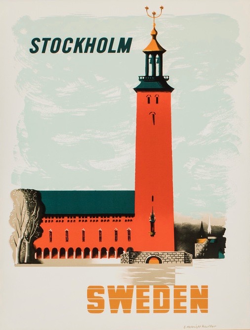 Vykort Stadshuset i Stockholm