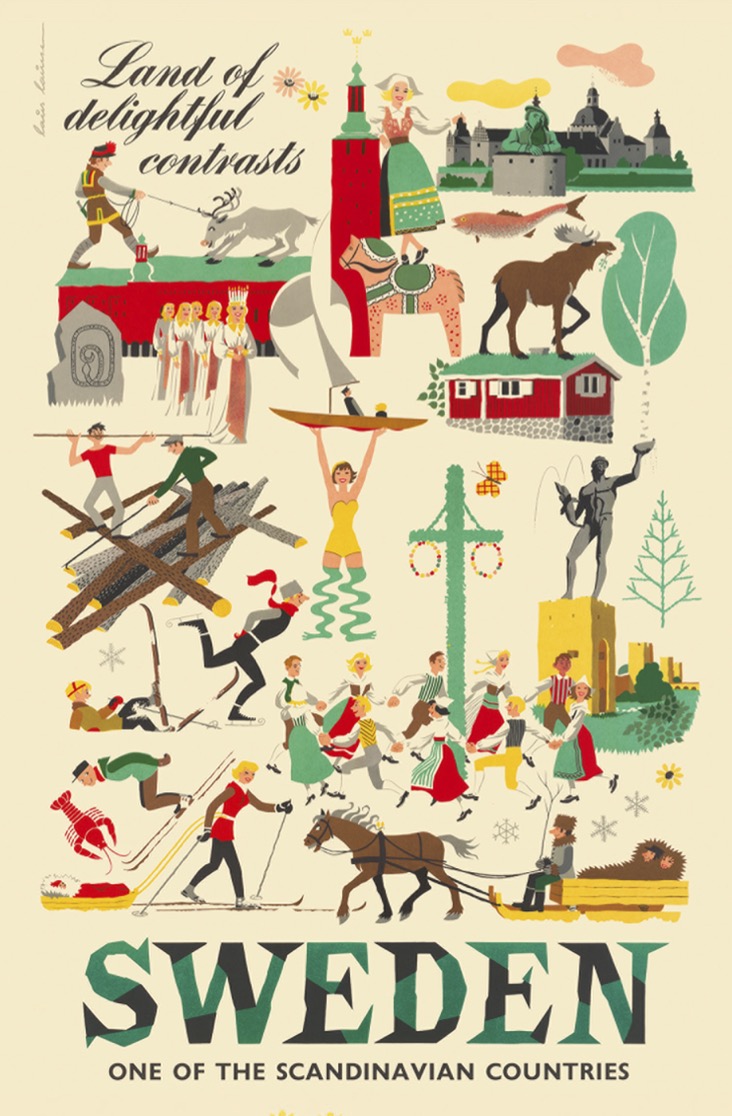 Vykort Sweden - One of the Scandinavian countries