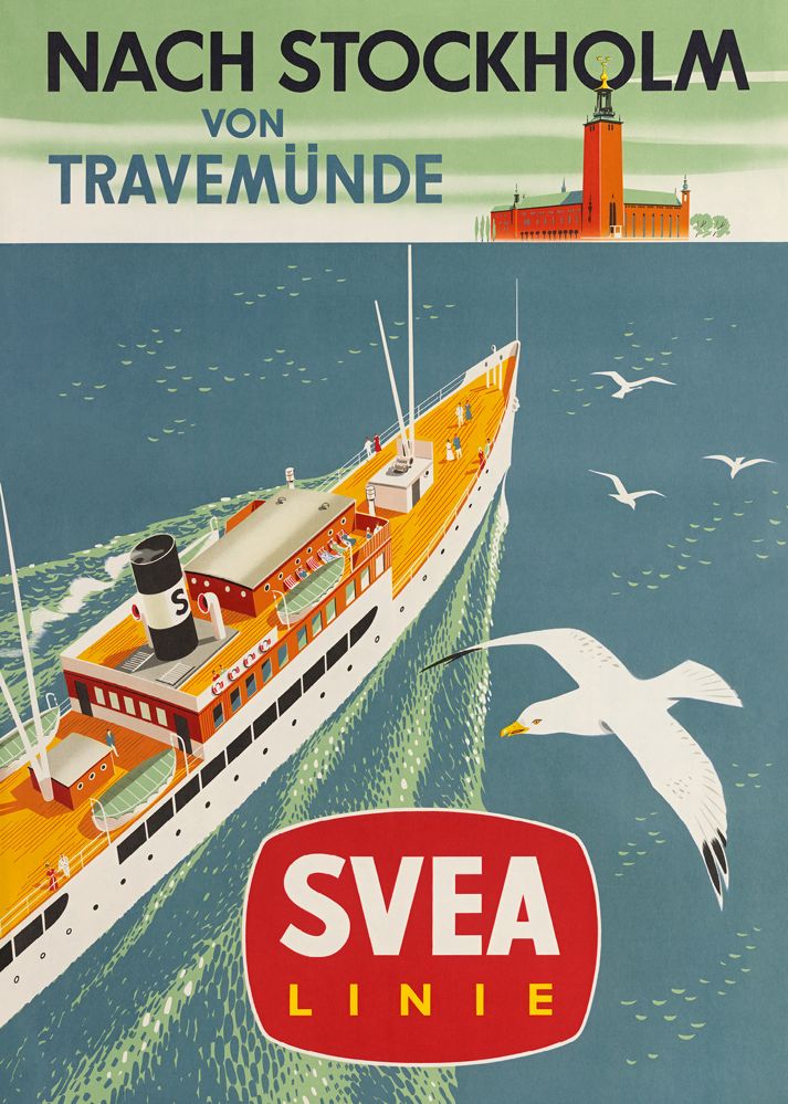 Vykort Nach Stockholm von Travemünde