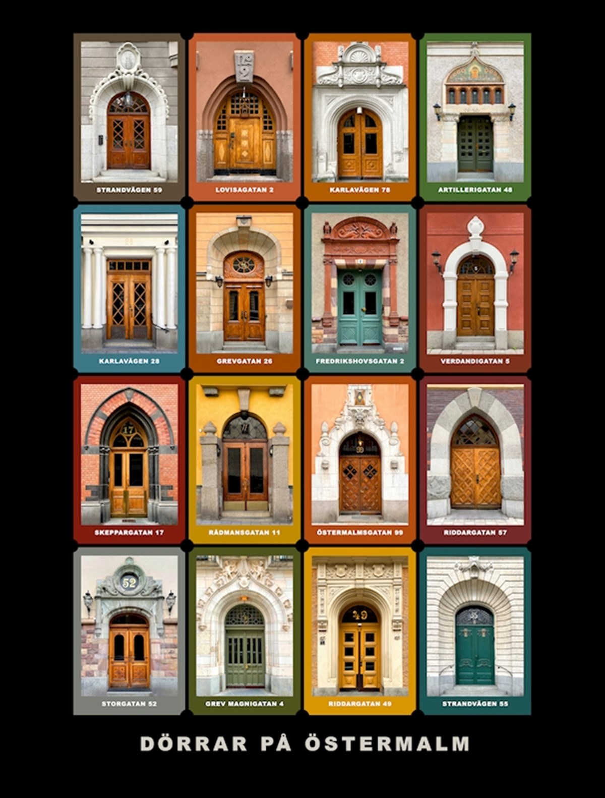 Dörrar på Östermalm poster 50x70