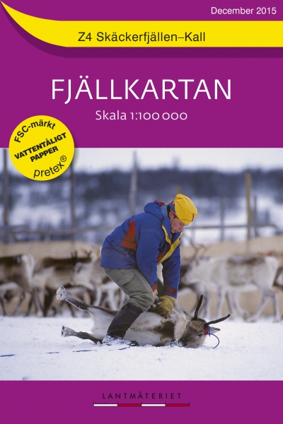 Z4 Skäckerfjällen-Kall Fjällkarta
