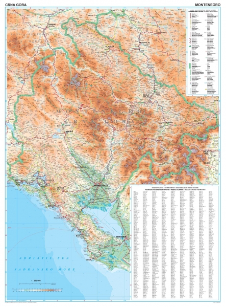 Montenegro GiziMap 1:250.000