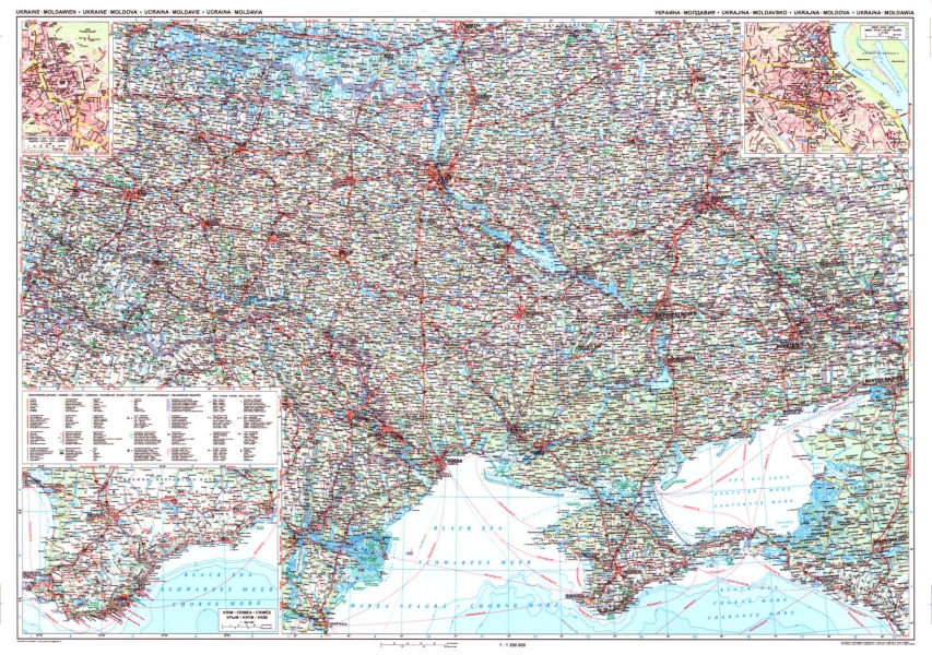Ukraina Moldavien Gizimap 1:1,1milj