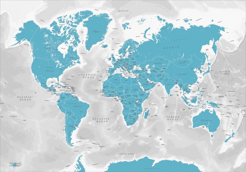 The World by Kartbutiken Turquoise