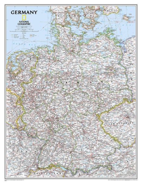 Tyskland Väggkarta NGS 1:1,375milj. POL