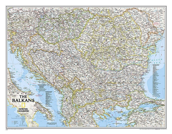 Balkan Väggkarta NGS 77x60cm