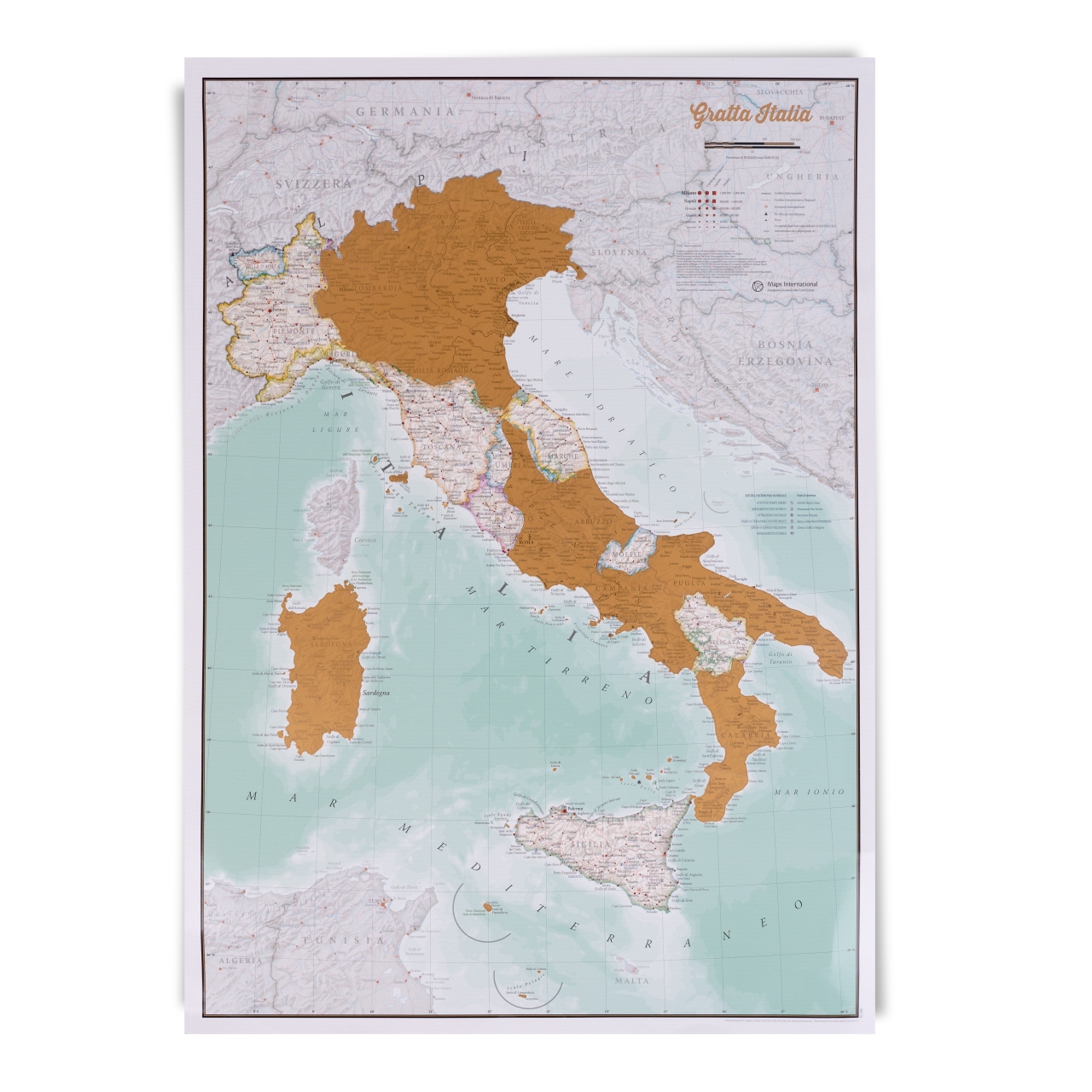 Italien Scratch Maps International