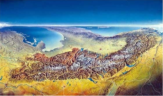 Alperna Panoramakarta Kompass