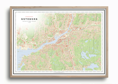 Stadskarta Göteborg 70x50cm Dapa Maps