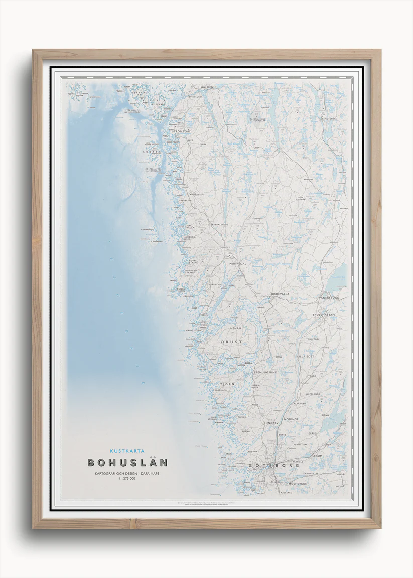 Kustkarta Bohuslän 50x70cm Dapa Maps