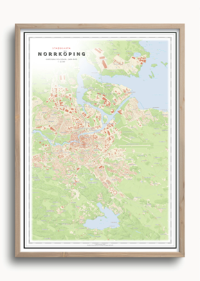 Stadskarta Norrköping 50x70cm Dapa Maps