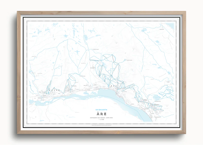 Skidkarta Åre 70x50cm Dapa Maps