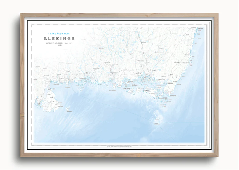 Skärgårdskarta Blekinge 70x50cm Dapa Maps