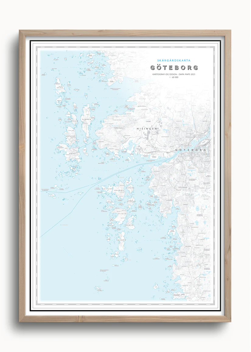 Skärgårdskarta Göteborg 50x70cm Dapa Maps