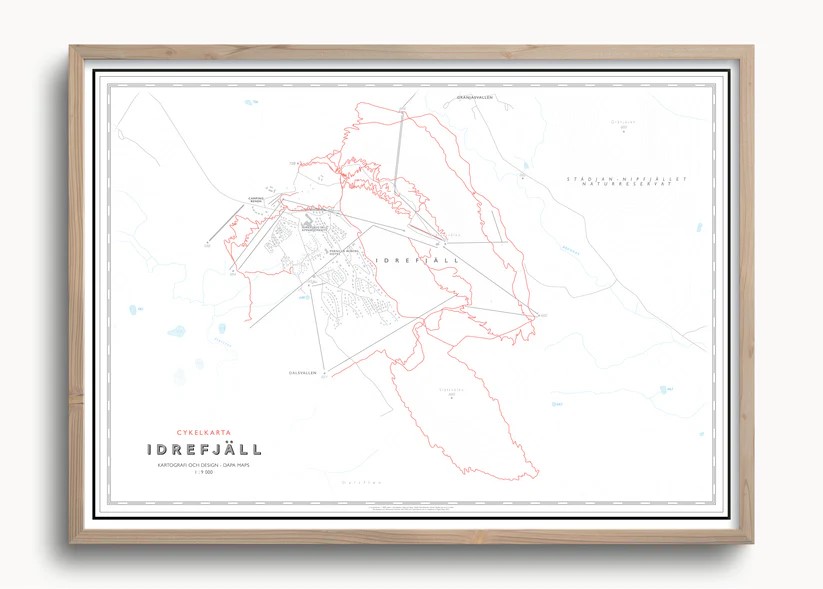 Cykelkarta Idre 70x50cm Dapa Maps