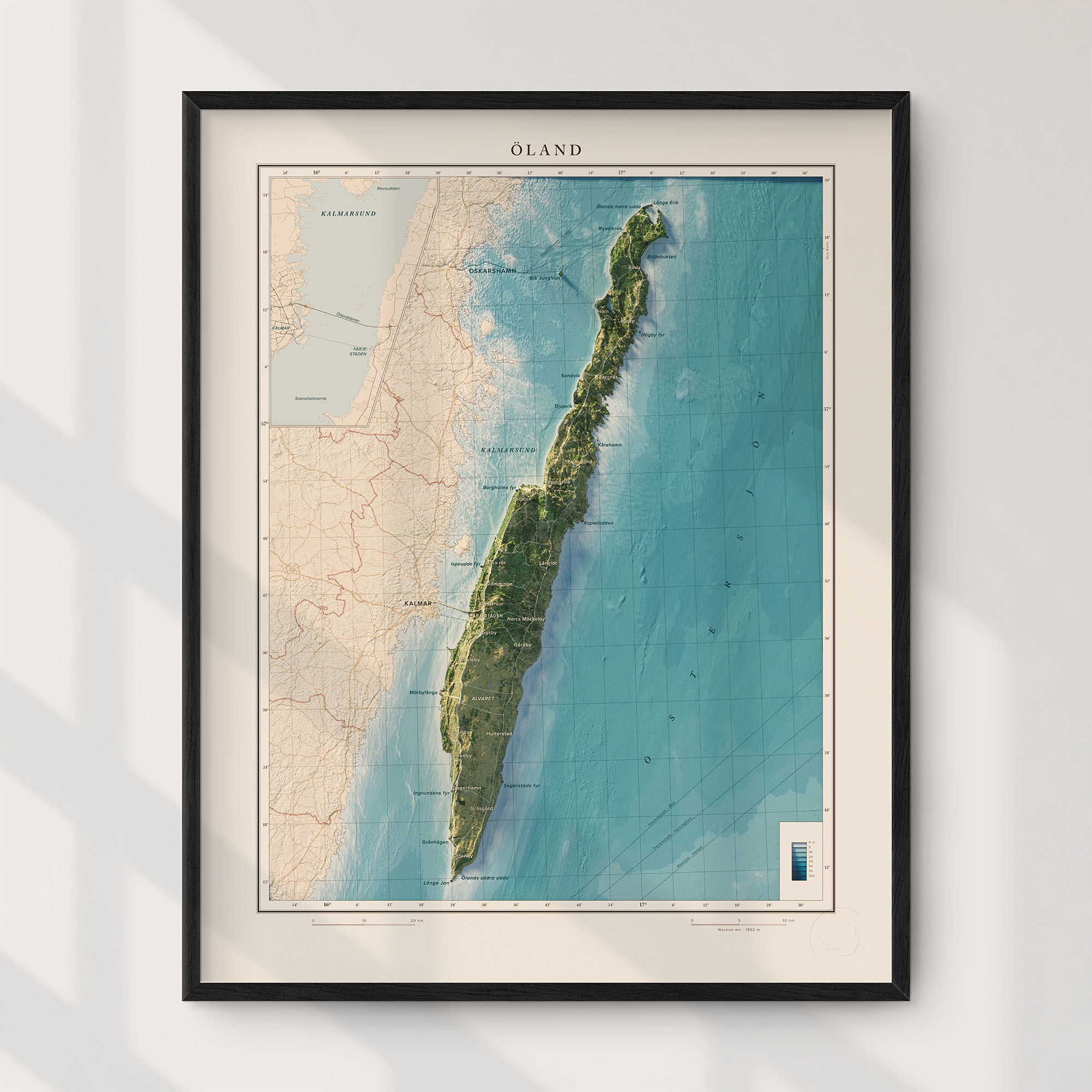 Öland Blå design Mapbits