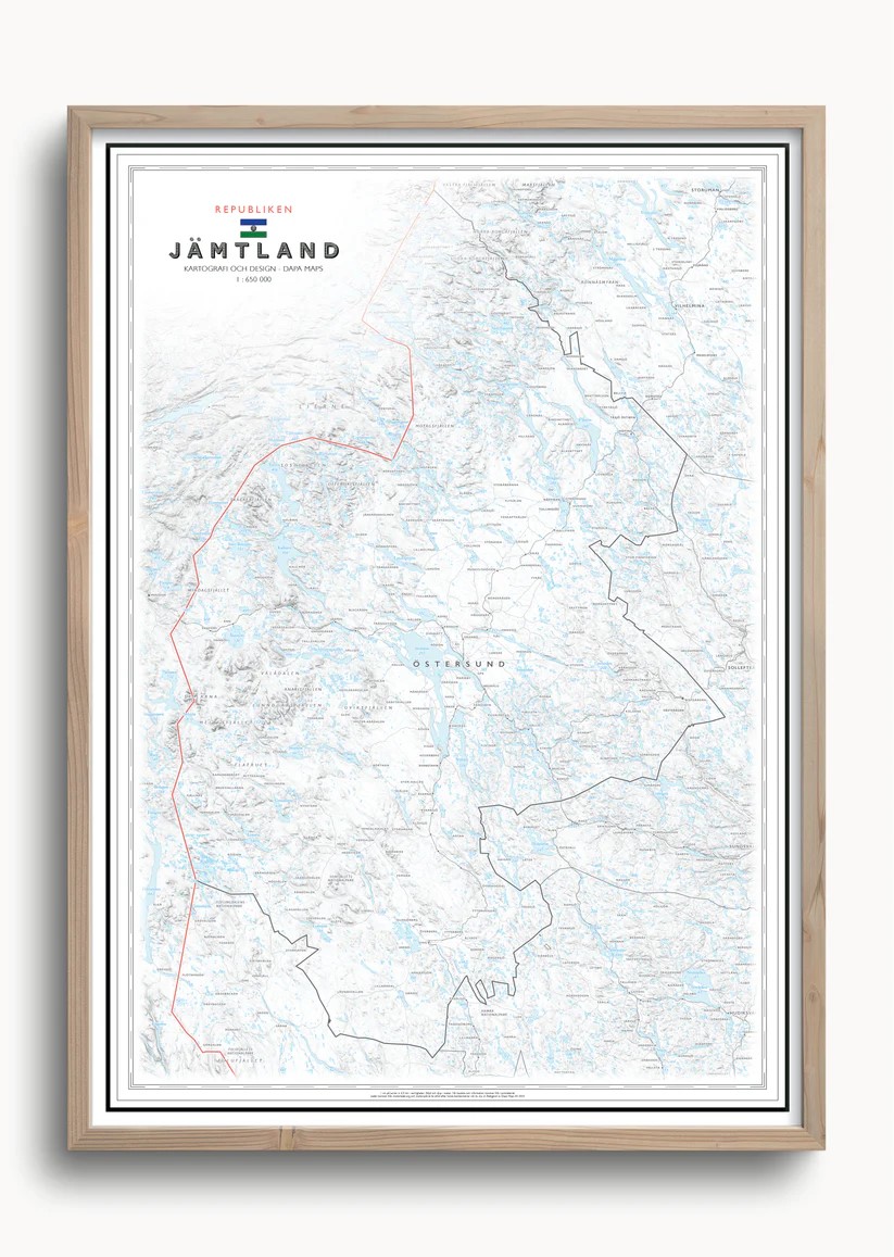 Republiken Jämtland 50x70cm Dapa Maps