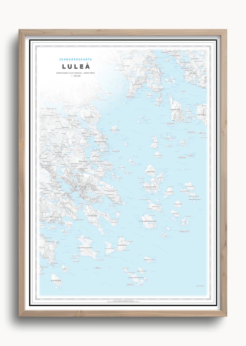 Skärgårdskarta Luleå 50x70cm Dapa Maps