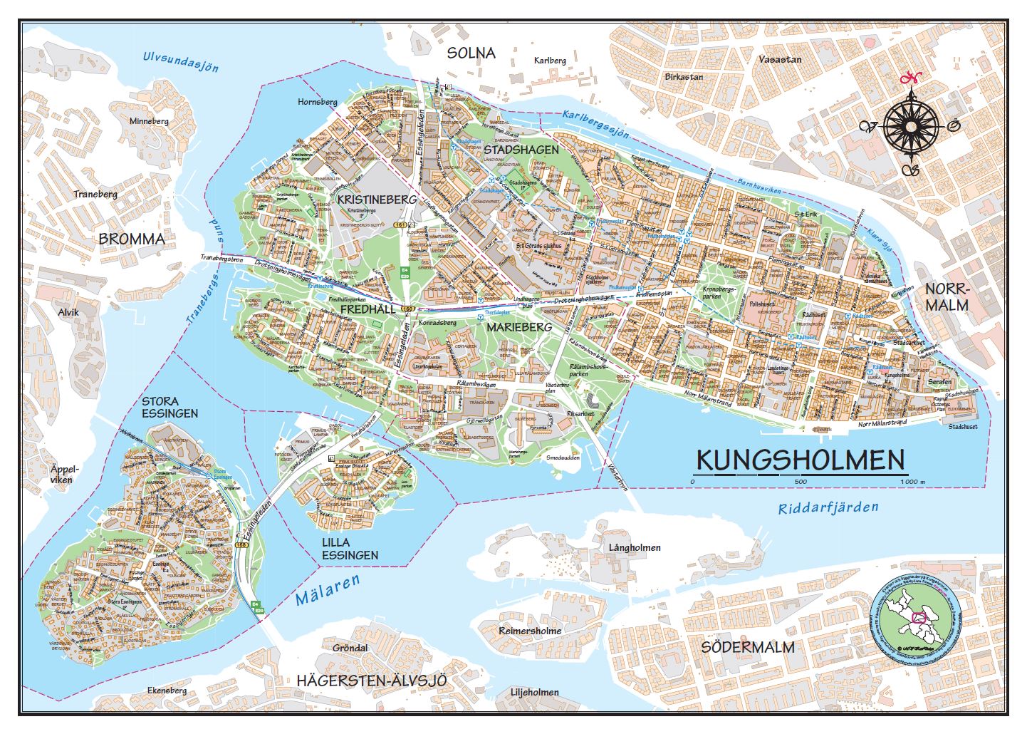 Kungsholmen Grön Design 70x50cm