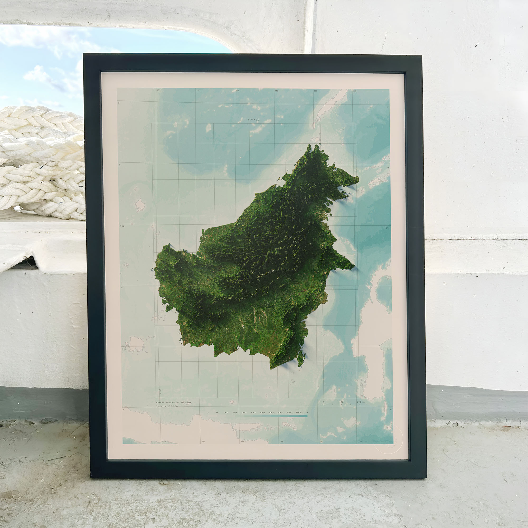Borneo 40x50cm Mapbits