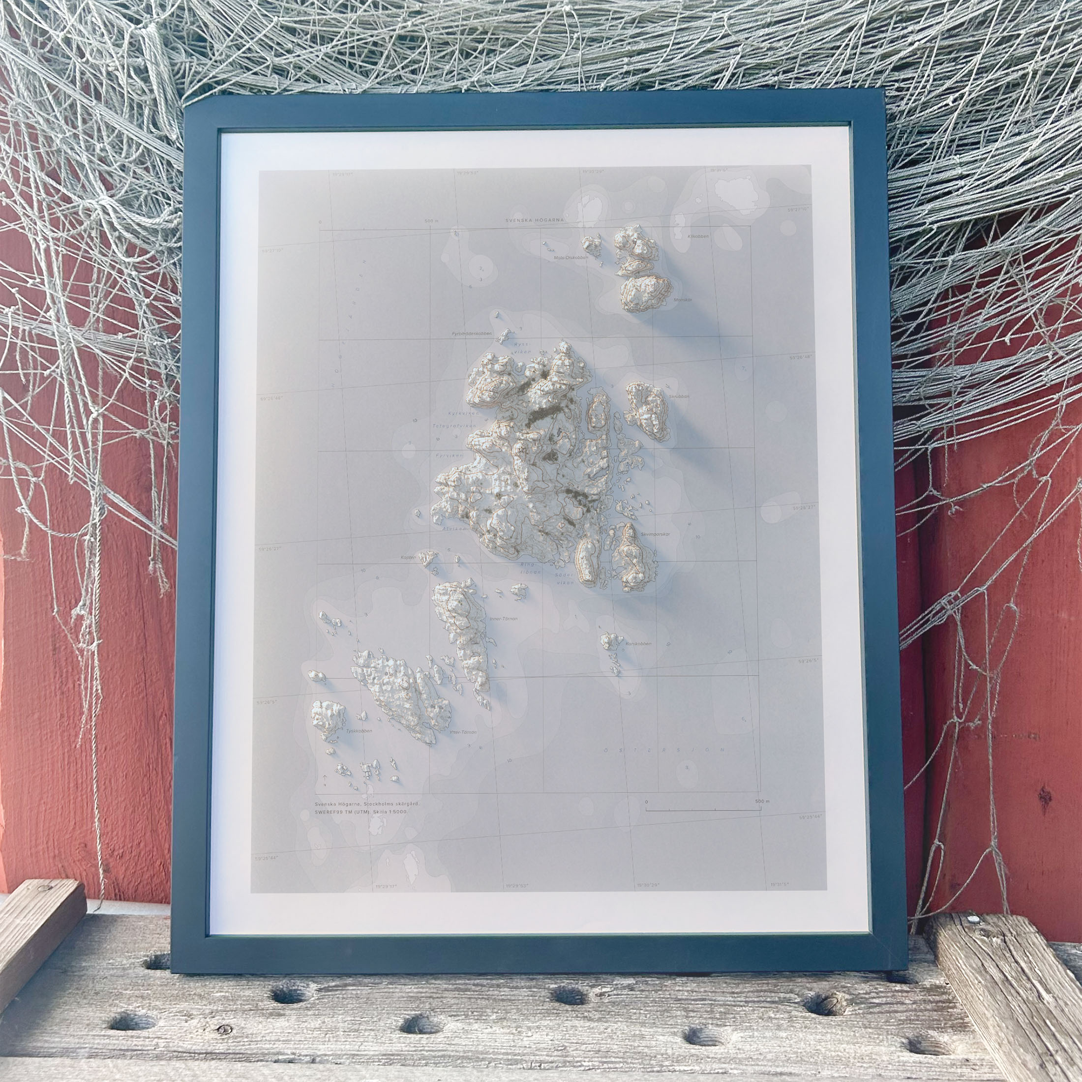 Svenska Högarna 40x50cm Mapbits