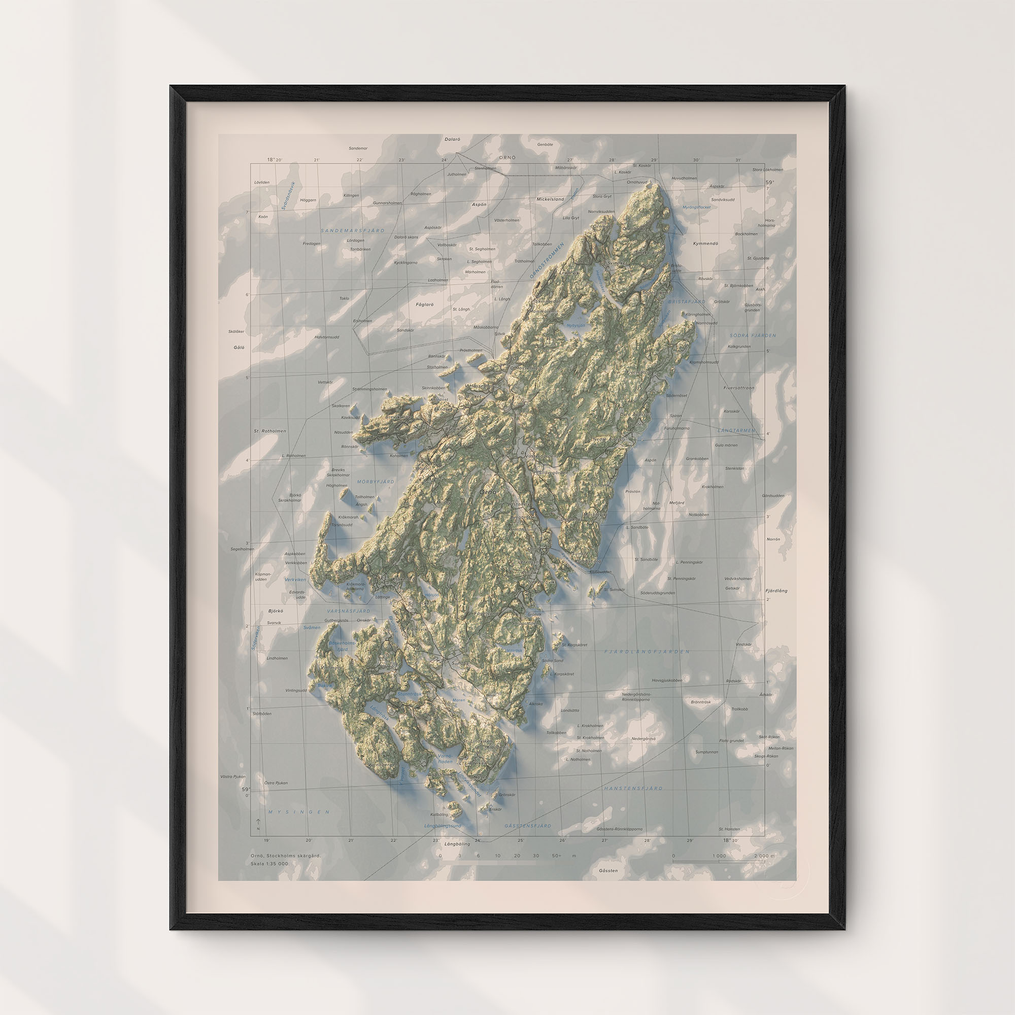 Ornö 40x50cm Mapbits