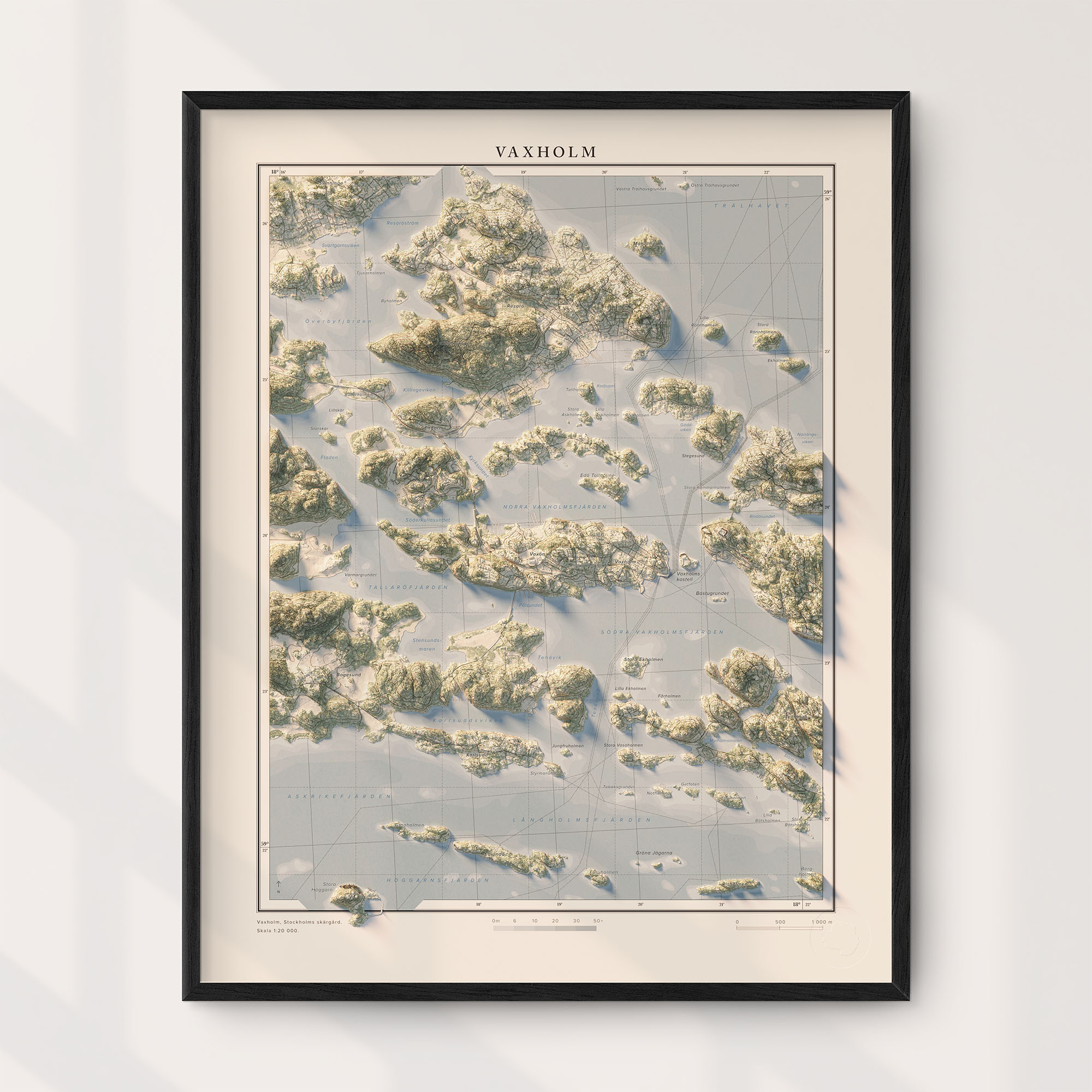 Vaxholm 40x50cm Mapbits