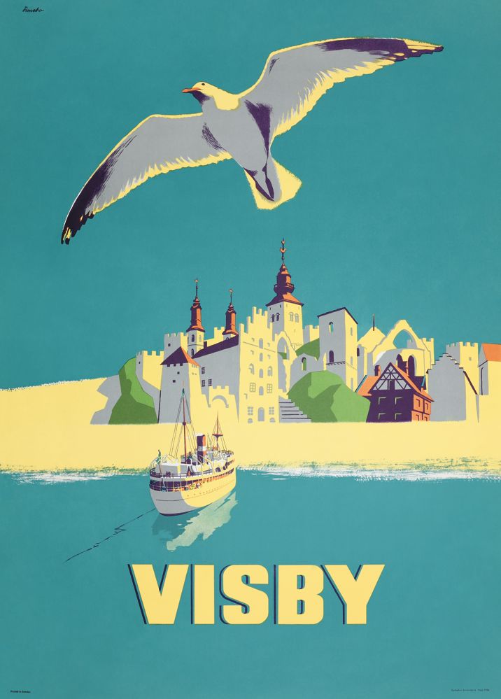 Visby Sagostaden 1956, plansch 50x70